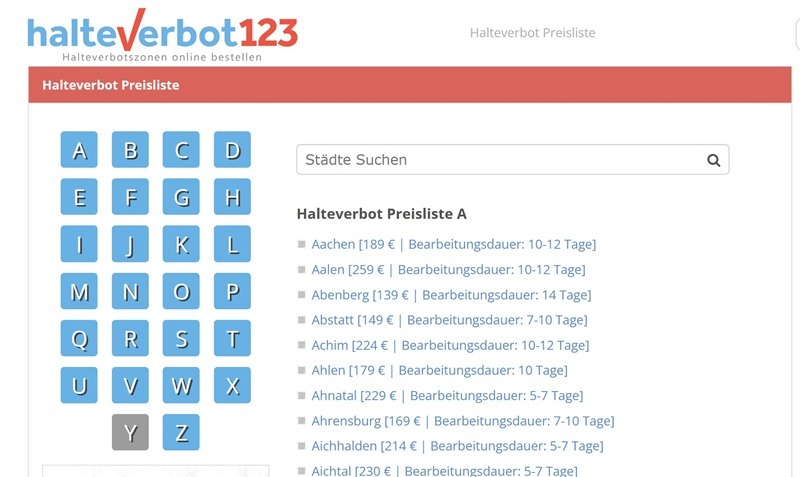 Vorstellung des Unternehmens Halteverbot123